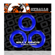 Load image into Gallery viewer, Willy Rings 3-Pack Cockrings -Police Blue