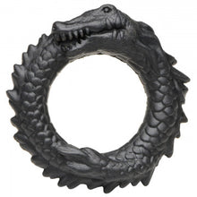 Load image into Gallery viewer, Black Caiman Silicone Cock Ring - Black