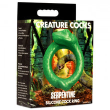 Load image into Gallery viewer, Serpentine Silicone Cock Ring - Green
