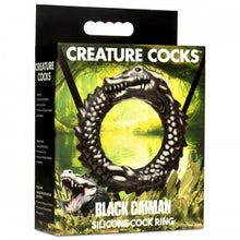 Load image into Gallery viewer, Black Caiman Silicone Cock Ring - Black

