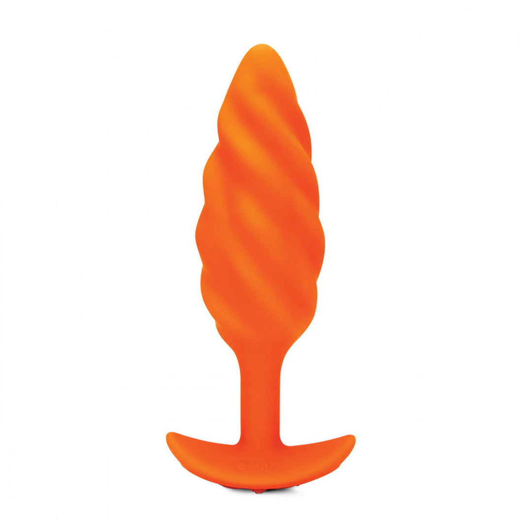 B-Vibe Texture Plug Swirl Orange (Medium) *Online Only*