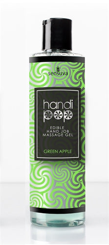 Handi Pop Handjob Massage Gel - Green Apple - 4.2 Oz. *Online Only*